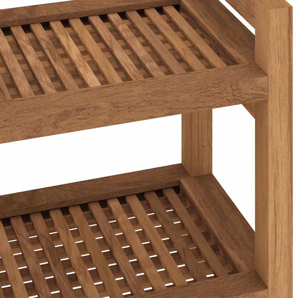 Mesa auxiliar de baño madera maciza de teca 45x30x45 cm