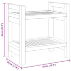 Mesa auxiliar de baño madera maciza de teca 45x30x45 cm