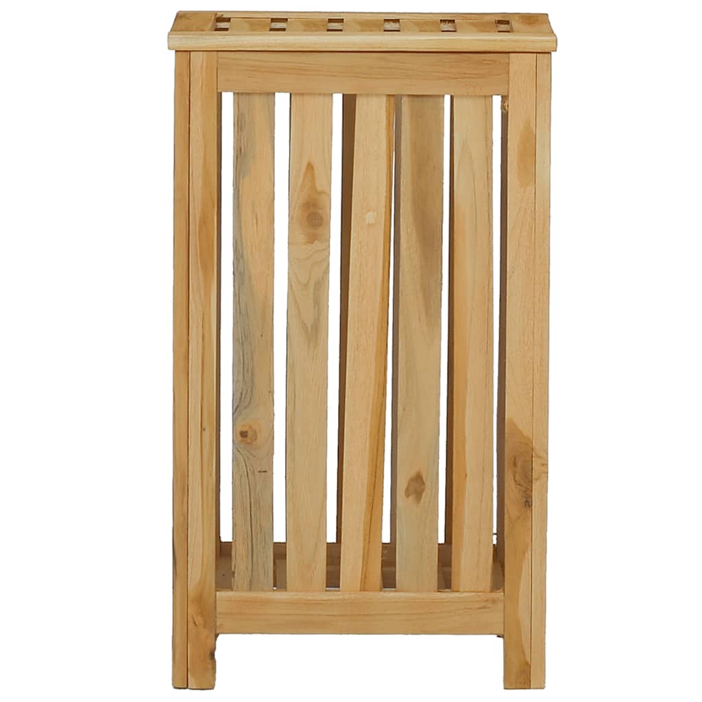 Cesto de la ropa sucia madera maciza de teca 35x25x60 cm