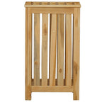 Cesto de la ropa sucia madera maciza de teca 35x25x60 cm
