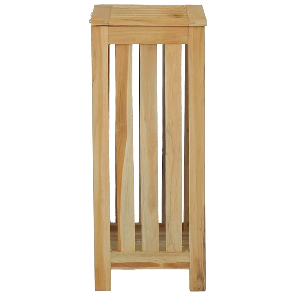 Cesto de la ropa sucia madera maciza de teca 35x25x60 cm