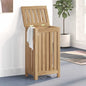 Solid Teak Laundry Basket 35x25x60 cm