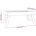 Bandeja plegable madera maciza de teca 55x35x25 cm
