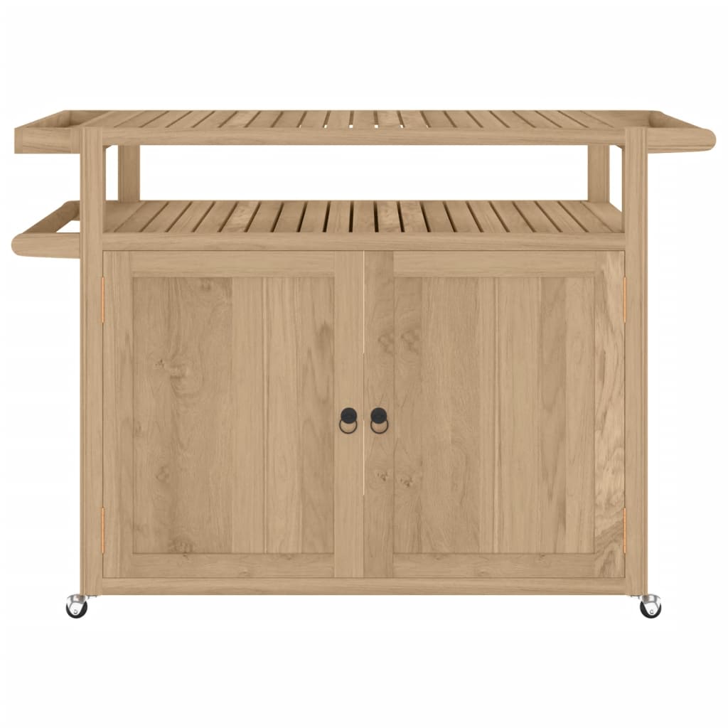 Carrito de bar madera maciza de teca 120x50x90 cm
