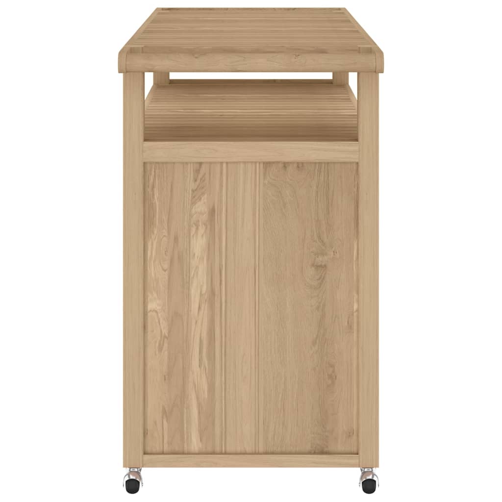 Carrito de bar madera maciza de teca 120x50x90 cm