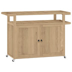 Carrito de bar madera maciza de teca 120x50x90 cm