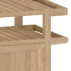 Carrito de bar madera maciza de teca 120x50x90 cm