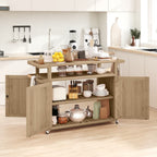 Carrito de bar madera maciza de teca 120x50x90 cm