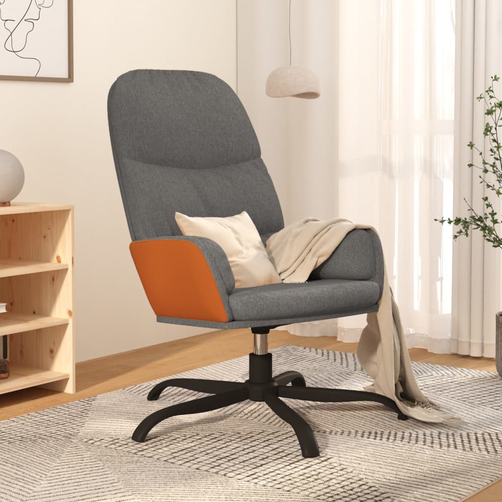 Sillón de relax de cuero sintético negro