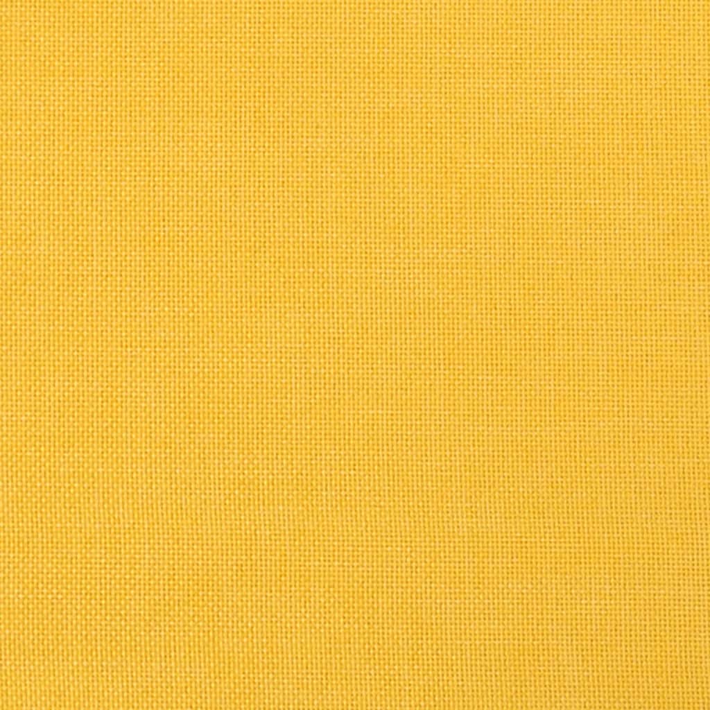 Silla mecedora de tela amarillo mostaza