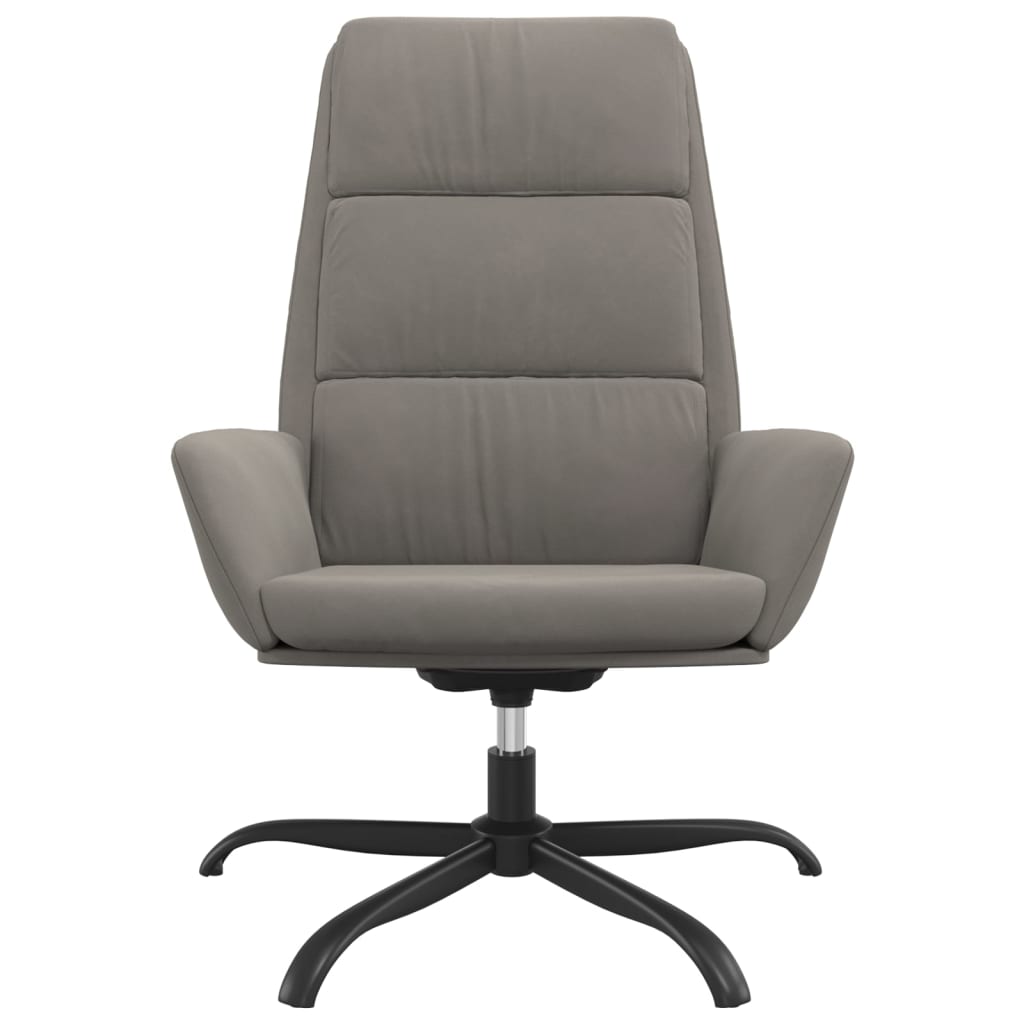 Sillón de relax de terciopelo gris claro