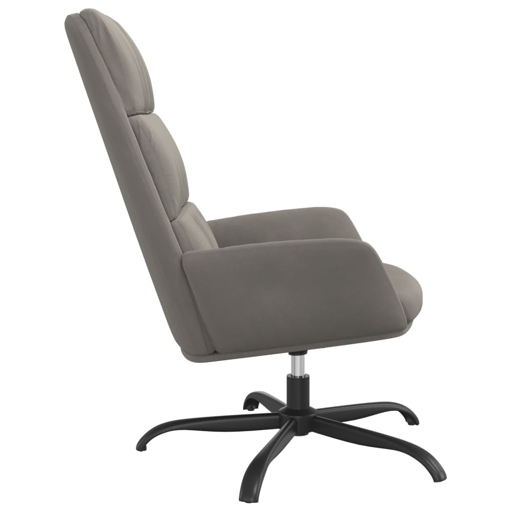 Sillón de relax de terciopelo gris claro