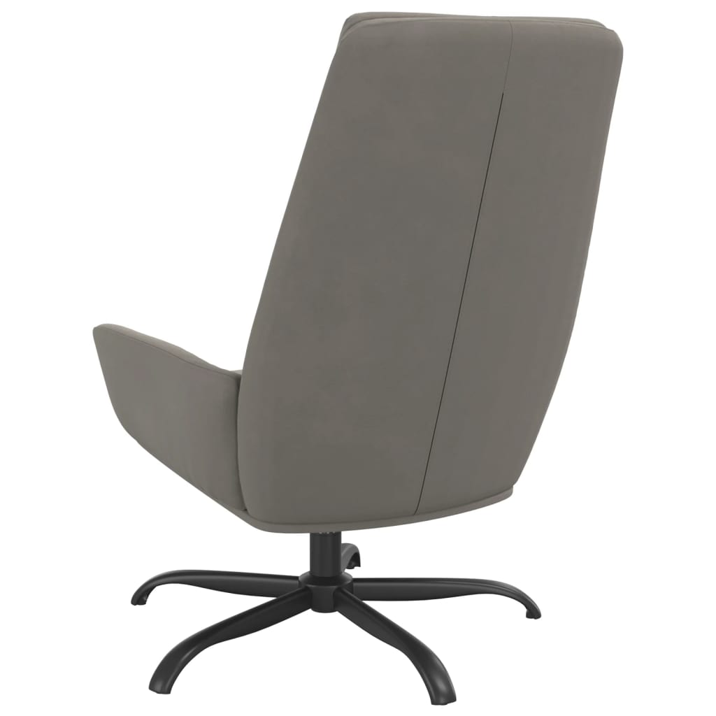 Sillón de relax de terciopelo gris claro