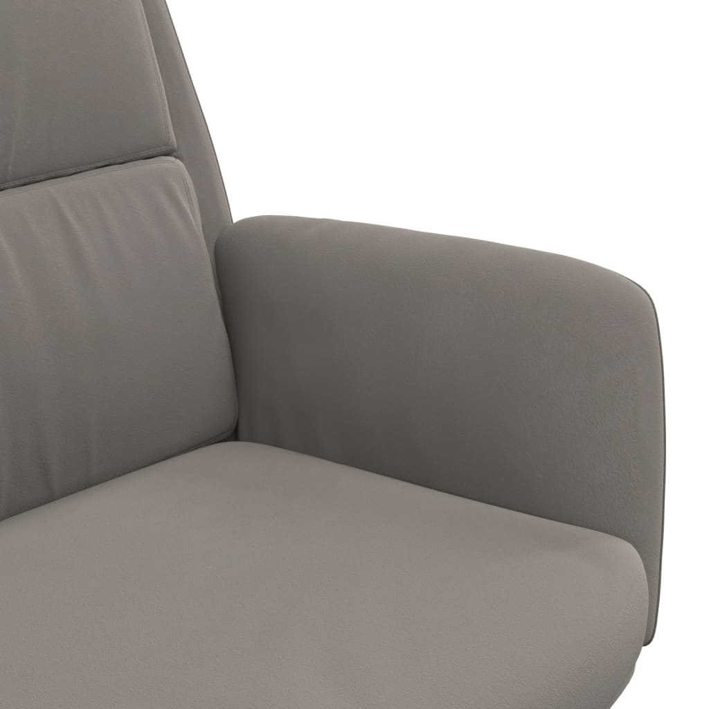 Sillón de relax de terciopelo gris claro