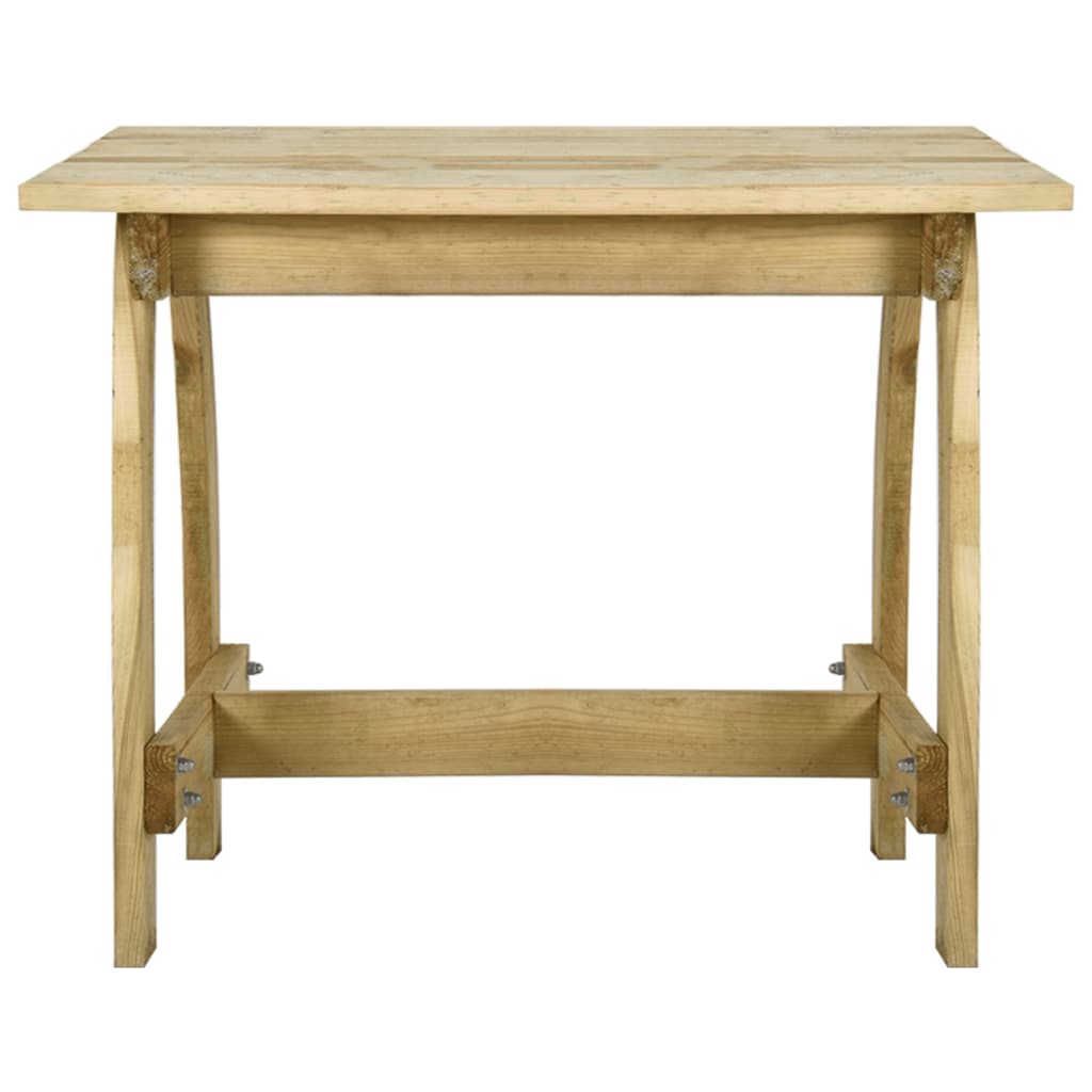 Mesa de jardín de madera de pino impregnada 110x74x75 cm