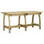 Mesa de jardín de madera de pino impregnada 110x74x75 cm