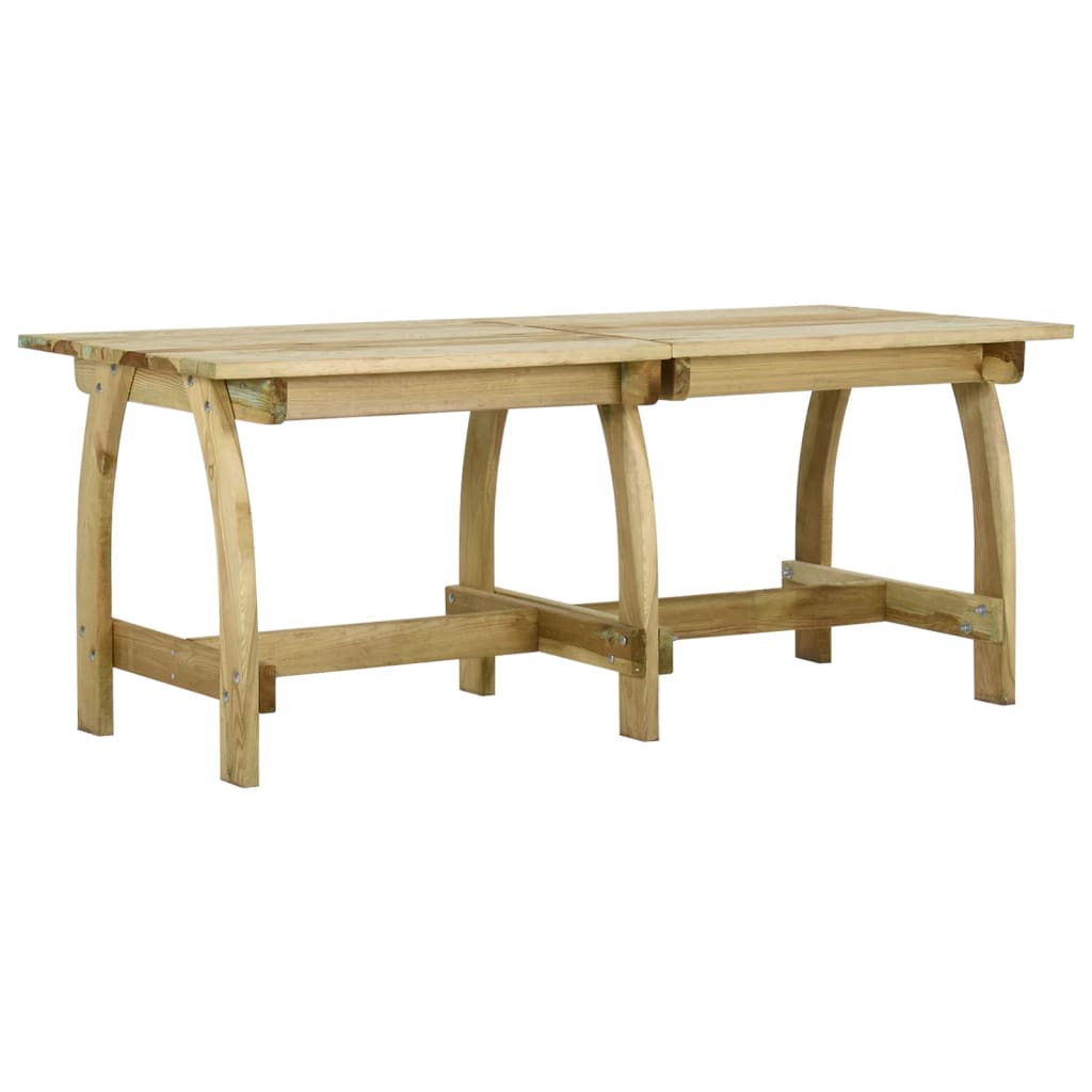 Mesa de jardín de madera de pino impregnada 110x74x75 cm