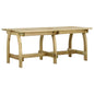 Mesa de jardín de madera de pino impregnada 110x74x75 cm