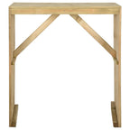 Mesa de bar de madera de pino impregnada 100x60x110 cm