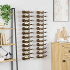 Botellero de pared para 12 botellas 2 unidades hierro blanco