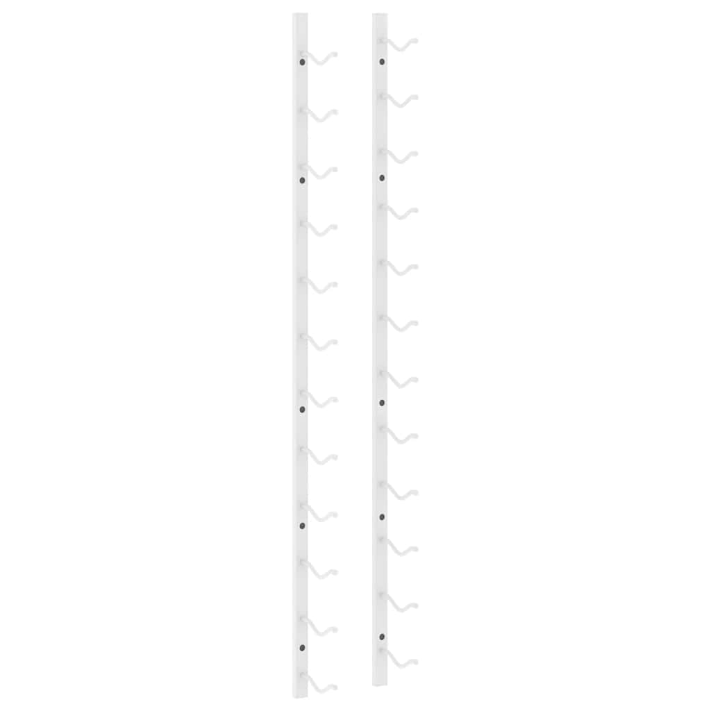 Botellero de pared para 12 botellas 2 unidades hierro blanco