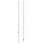 Botellero de pared para 12 botellas 2 unidades hierro blanco