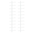 Botellero de pared para 10 botellas 2 unidades metal blanco