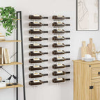 Botellero de pared para 10 botellas 2 unidades metal blanco