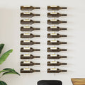 Botellero de pared para 10 botellas 2 unidades metal blanco