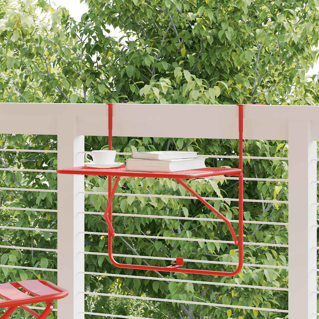 Yellow steel balcony table 60x40 cm