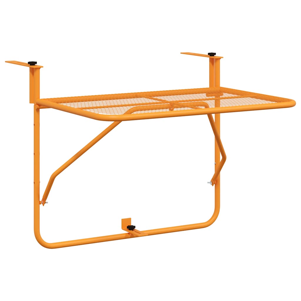 Mesa de balcón acero amarillo 60x40 cm