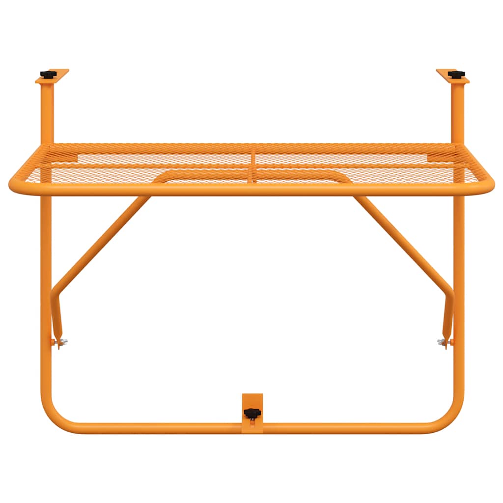 Mesa de balcón acero amarillo 60x40 cm