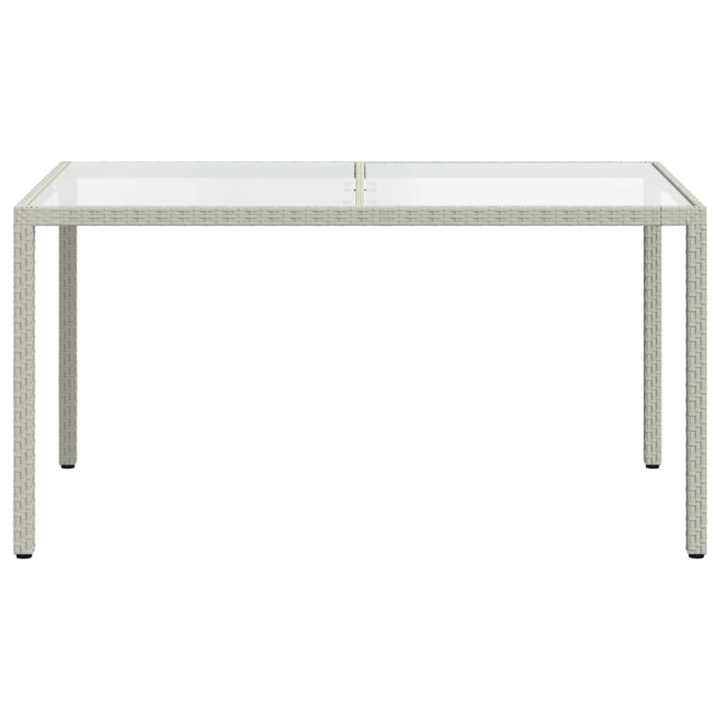 Juego comedor de jardín 5 pzas y cojines ratán sintético blanco