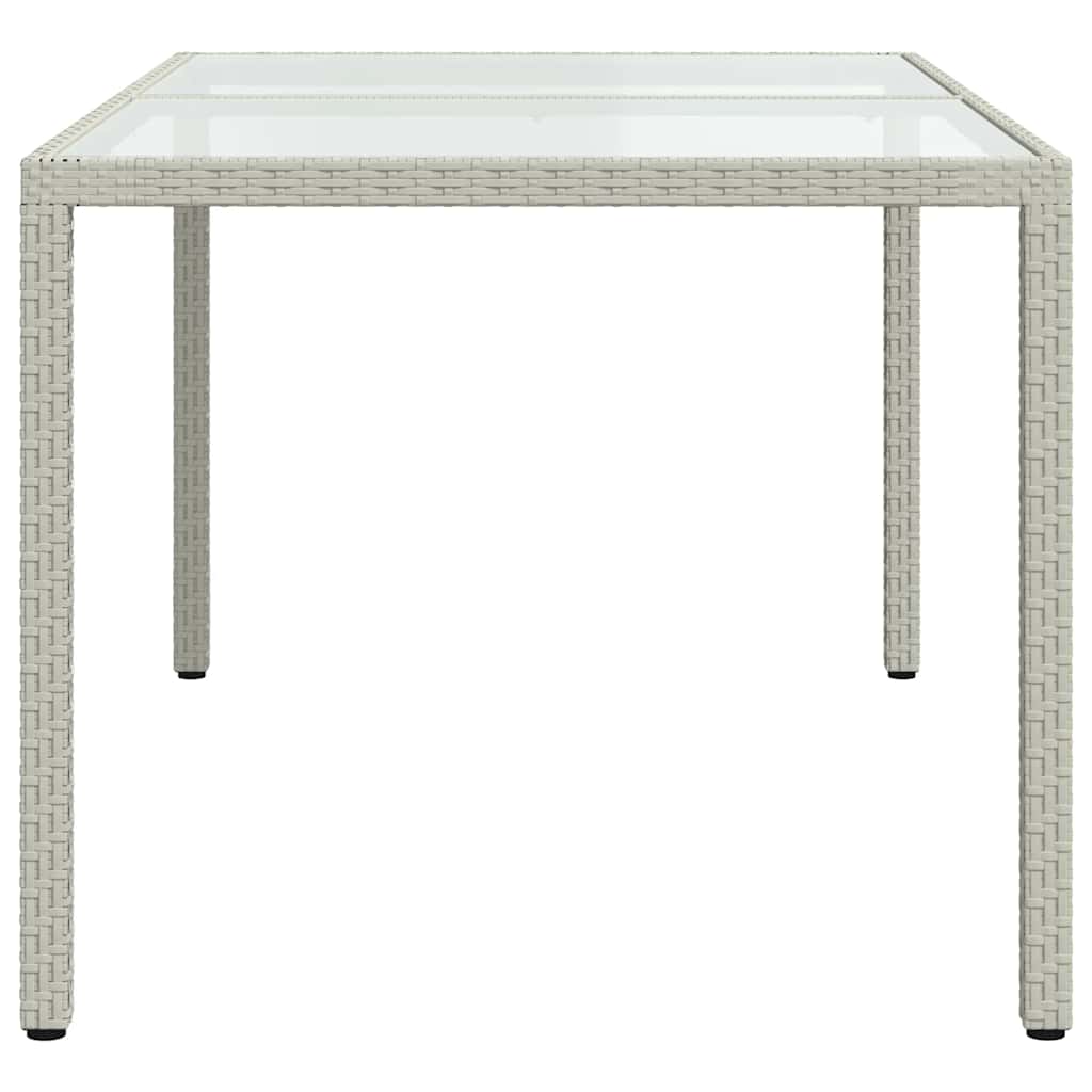 Juego comedor de jardín 5 pzas y cojines ratán sintético blanco
