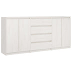 Armario auxiliar 3 unidades madera maciza de pino blanco