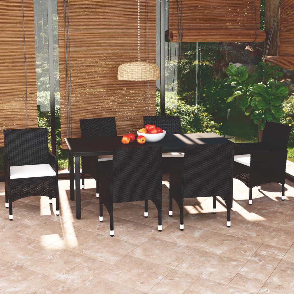 Juego de comedor de jardín de 5 piezas blanco