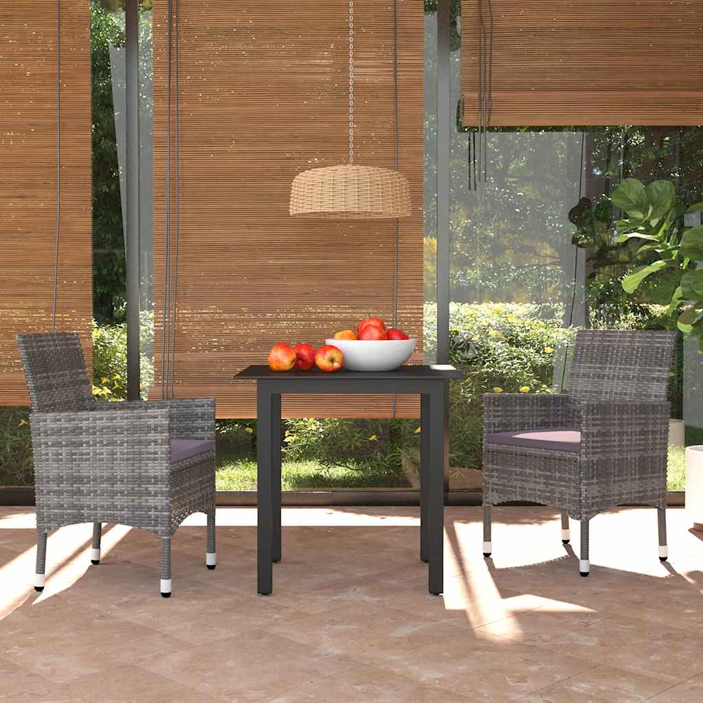 Juego de comedor de jardín de 5 piezas blanco