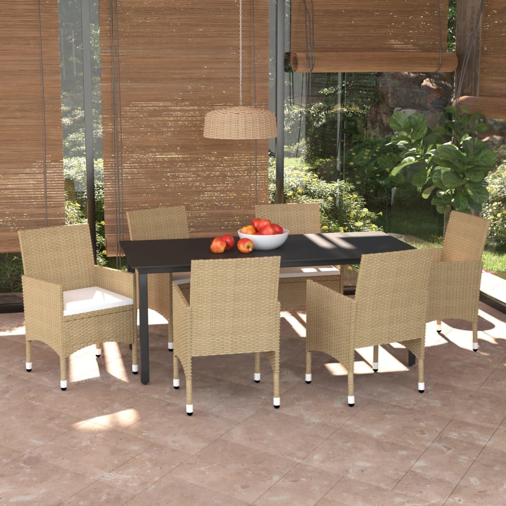 Juego de comedor de jardín de 5 piezas blanco