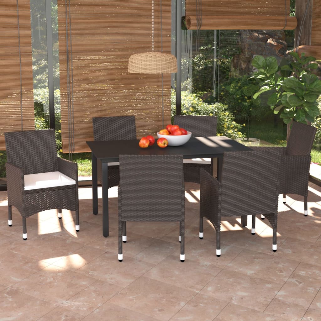 Juego de comedor de jardín de 5 piezas blanco