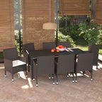 Juego de comedor de jardín de 5 piezas blanco