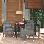 Juego de comedor de jardín de 5 piezas blanco