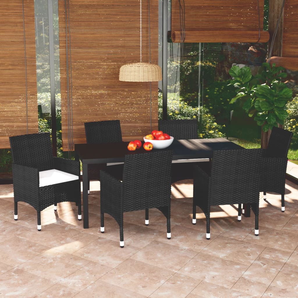 Juego de comedor de jardín de 5 piezas blanco