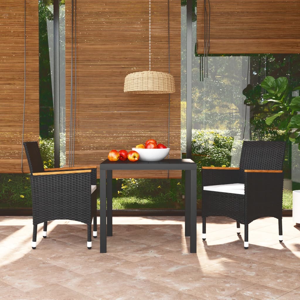Juego de comedor de jardín de 5 piezas blanco
