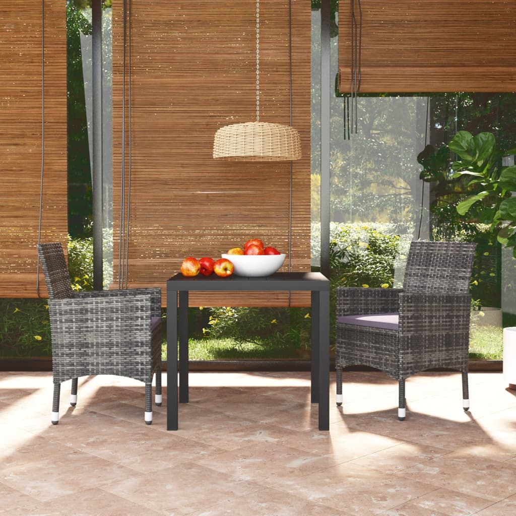 Juego de comedor de jardín de 5 piezas blanco