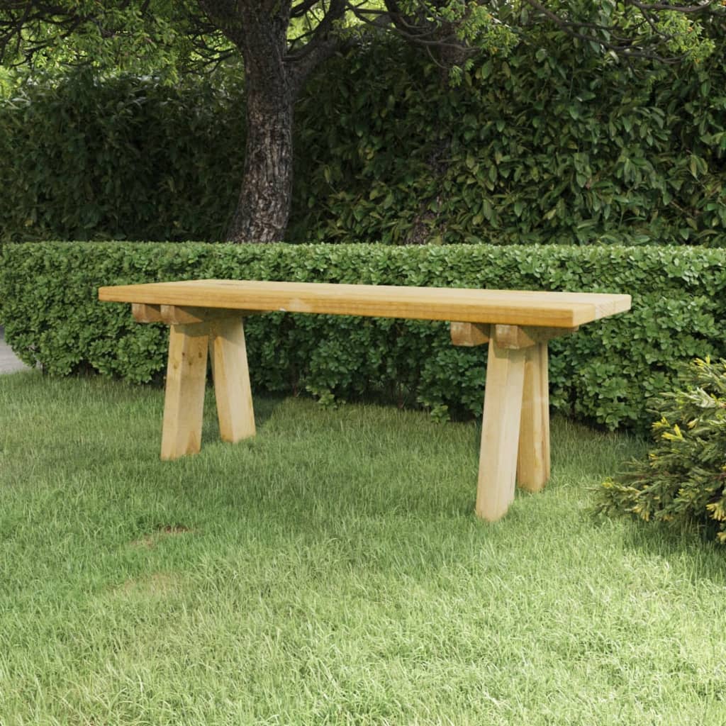 Banco de jardín de madera de pino impregnada 110 cm