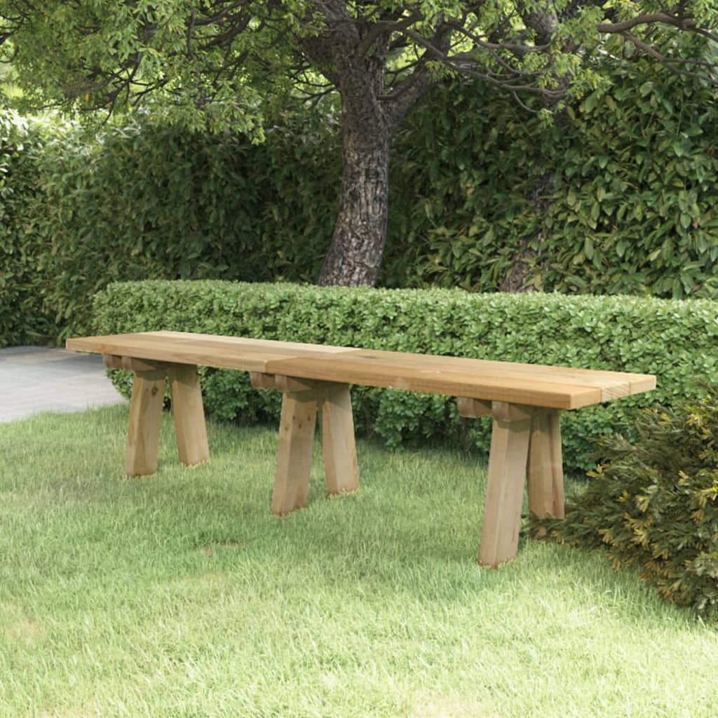 Banco de jardín de madera de pino impregnada 110 cm
