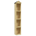 Caseta herramientas jardín 40x33x222 cm madera pino impregnada