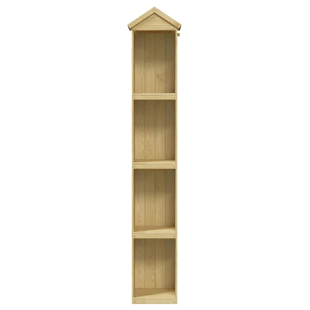 Caseta herramientas jardín 40x33x222 cm madera pino impregnada
