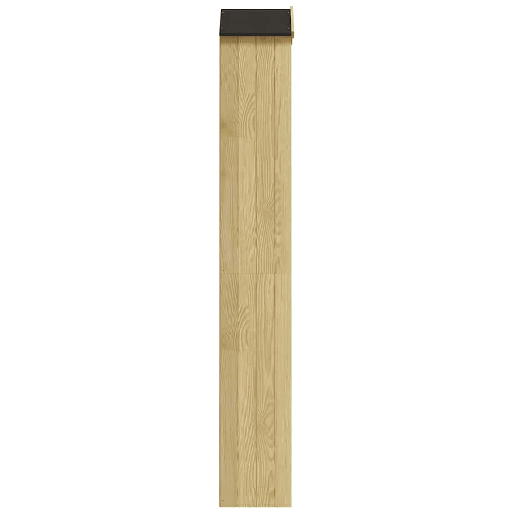 Caseta herramientas jardín 40x33x222 cm madera pino impregnada