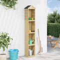Caseta herramientas jardín 40x33x222 cm madera pino impregnada